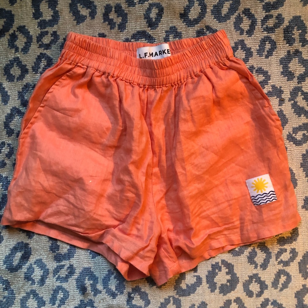 L.F. Markey Pink Linen Casual Shorts Size 2